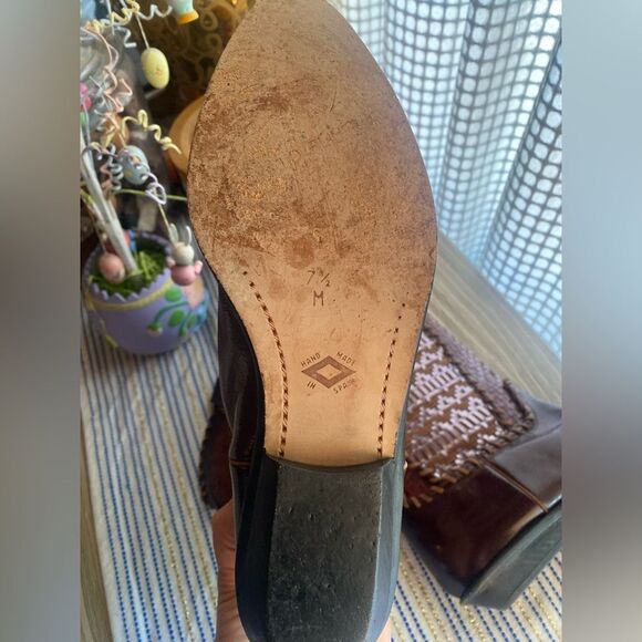 DONALD J PLINER Vintage Western Couture Collection Leather Boots Brown size 7.5 - Picture 4 of 14